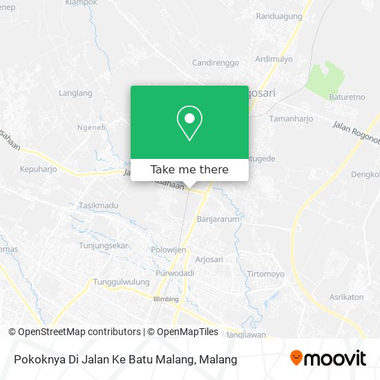 Pokoknya Di Jalan Ke Batu Malang map