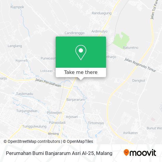 Perumahan Bumi Banjararum Asri AI-25 map