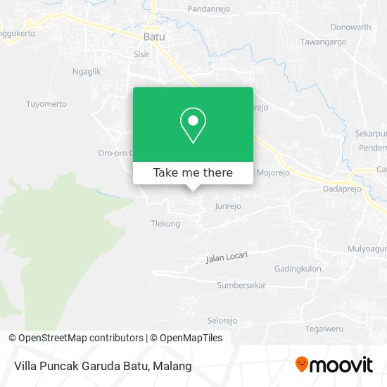 Villa Puncak Garuda Batu map