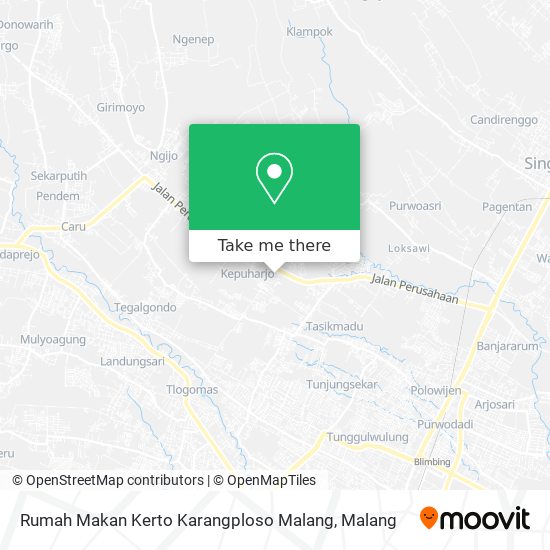 Rumah Makan Kerto Karangploso Malang map