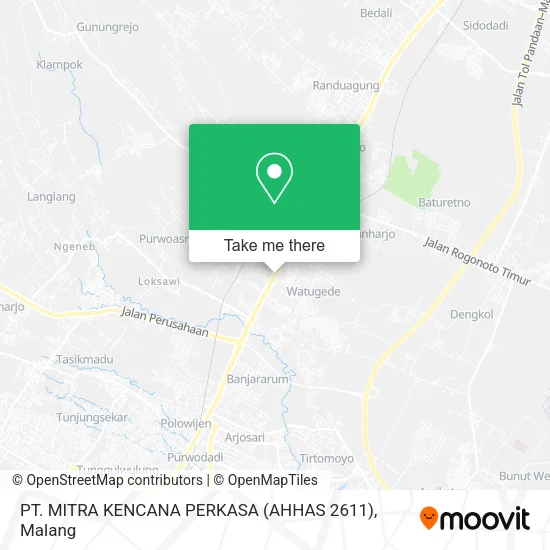 PT. MITRA KENCANA PERKASA (AHHAS 2611) map