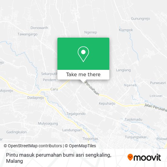 Pintu masuk perumahan bumi asri sengkaling map