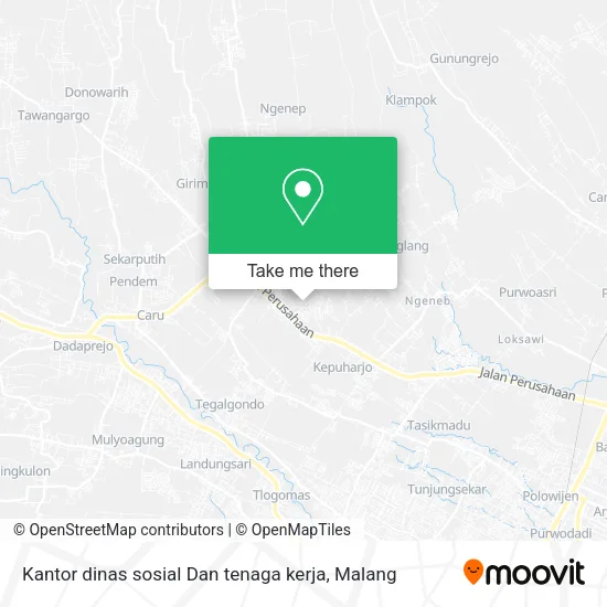 Kantor dinas sosial Dan tenaga kerja map