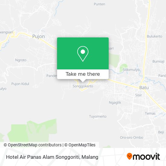 Hotel Air Panas Alam Songgoriti map