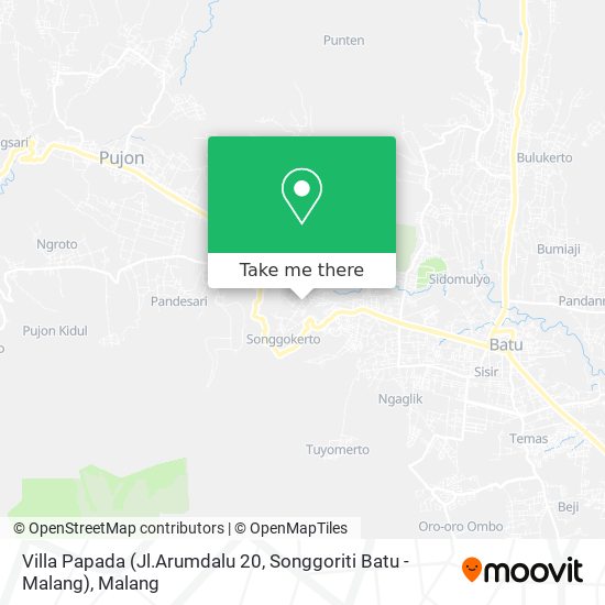 Villa Papada (Jl.Arumdalu 20, Songgoriti Batu - Malang) map