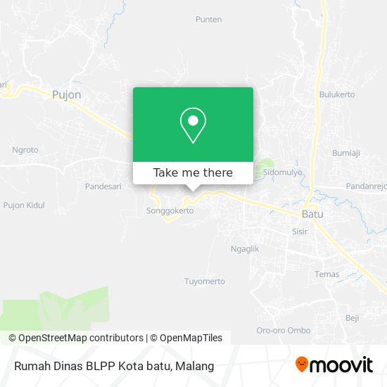 Rumah Dinas BLPP Kota batu map