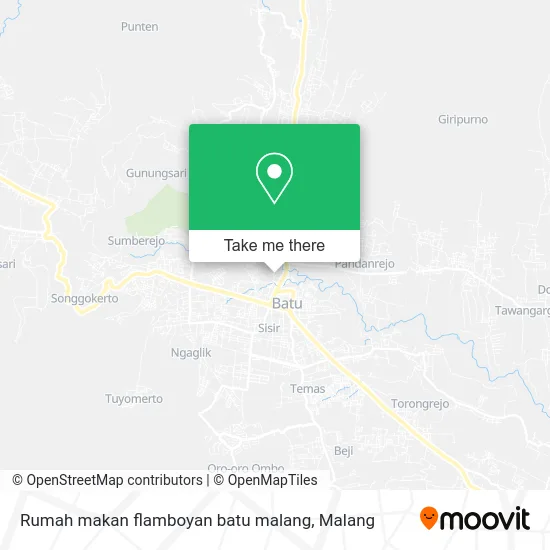 Rumah makan flamboyan batu malang map