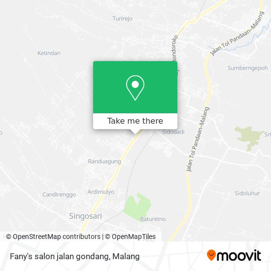 Fany's salon jalan gondang map