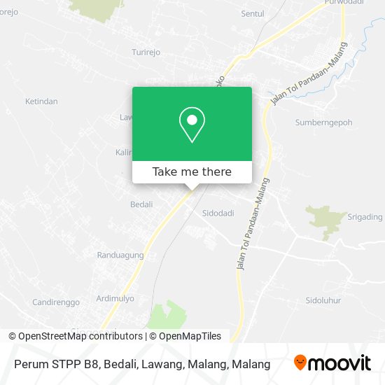 Perum STPP B8, Bedali, Lawang, Malang map