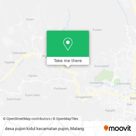 desa pujon kidul kecamatan pujon map