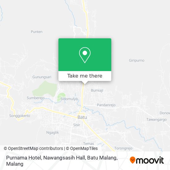 Purnama Hotel, Nawangsasih Hall, Batu Malang map