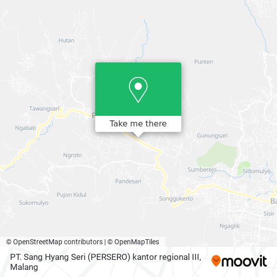 PT. Sang Hyang Seri (PERSERO) kantor regional III map