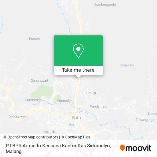 PT.BPR Armindo Kencana Kantor Kas Sidomulyo map