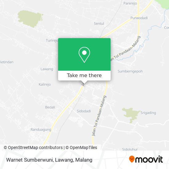 Warnet Sumberwuni, Lawang map