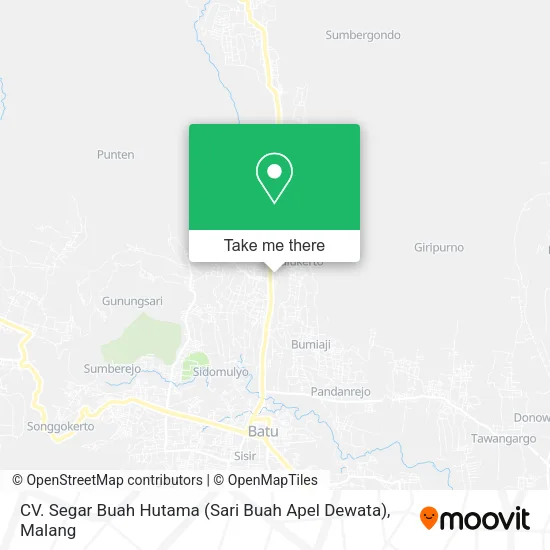 CV. Segar Buah Hutama (Sari Buah Apel Dewata) map