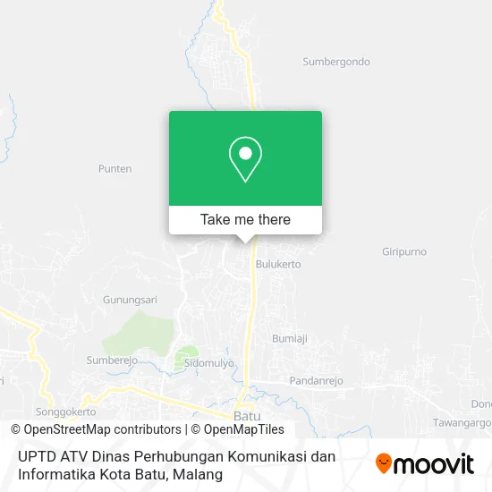 UPTD ATV Dinas Perhubungan Komunikasi dan Informatika Kota Batu map