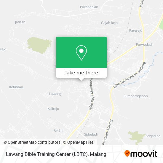 Lawang Bible Training Center (LBTC) map
