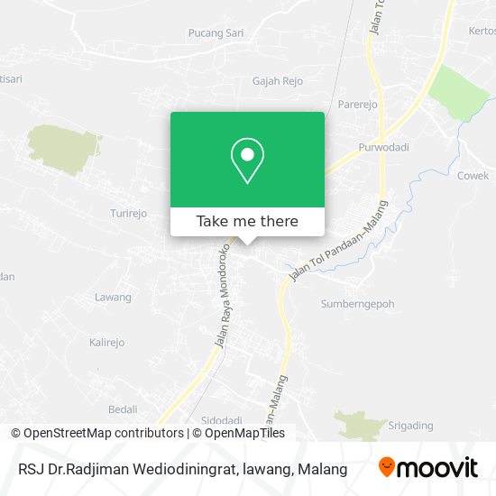 RSJ Dr.Radjiman Wediodiningrat, lawang map