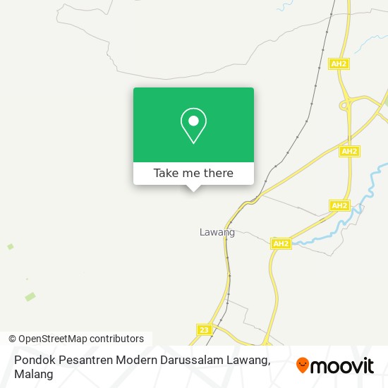 Pondok Pesantren Modern Darussalam Lawang map