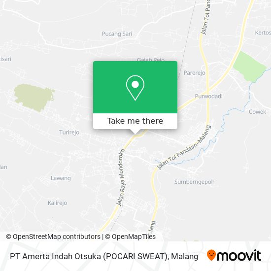 PT Amerta Indah Otsuka (POCARI SWEAT) map