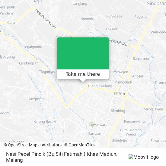 Nasi Pecel Pincik (Bu Siti Fatimah ) Khas Madiun map