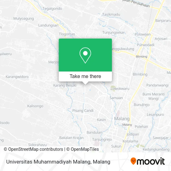 Universitas Muhammadiyah Malang map