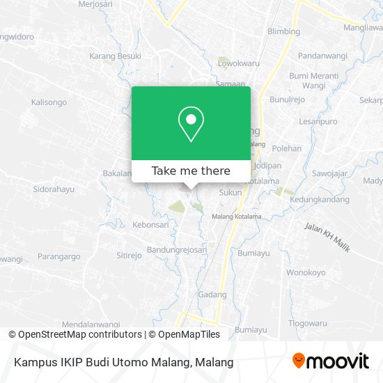 Kampus IKIP Budi Utomo Malang map