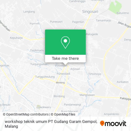 workshop teknik umum PT Gudang Garam Gempol map