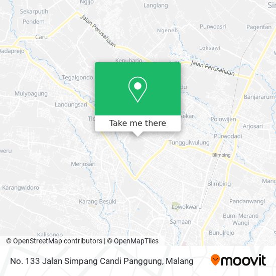 No. 133 Jalan Simpang Candi Panggung map