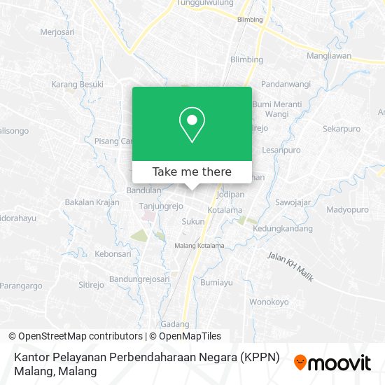 Kantor Pelayanan Perbendaharaan Negara (KPPN) Malang map