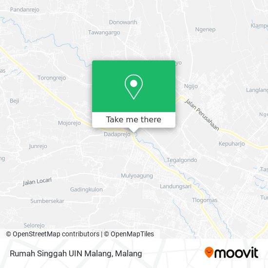 Rumah Singgah UIN Malang map