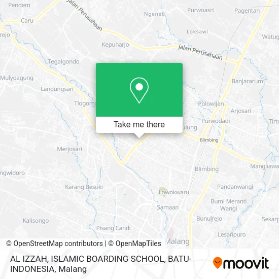 AL IZZAH, ISLAMIC BOARDING SCHOOL, BATU-INDONESIA map