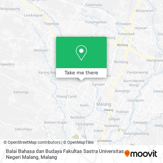 Balai Bahasa dan Budaya Fakultas Sastra Universitas Negeri Malang map