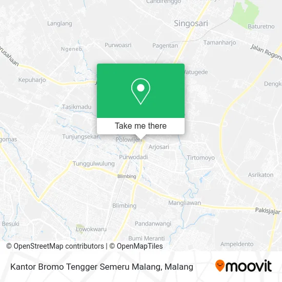 Kantor Bromo Tengger Semeru Malang map