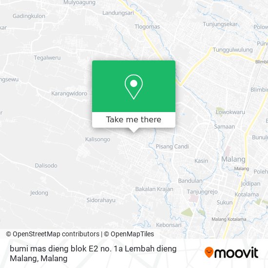 bumi mas dieng blok E2 no. 1a Lembah dieng Malang map