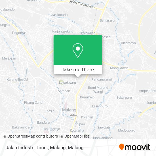 Jalan Industri Timur, Malang map