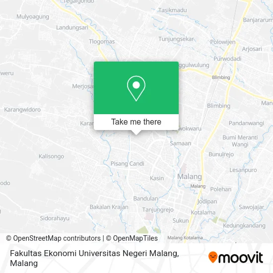 Fakultas Ekonomi Universitas Negeri Malang map