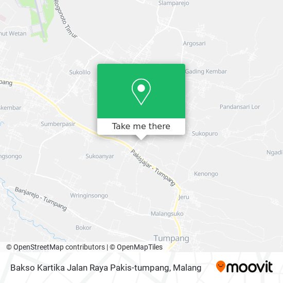 Bakso Kartika Jalan Raya Pakis-tumpang map