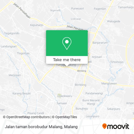 Jalan taman borobudur Malang map
