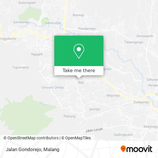 Jalan Gondorejo map