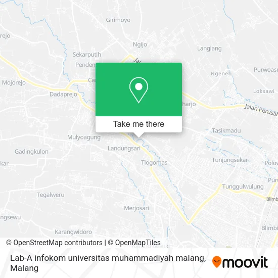 Lab-A infokom universitas muhammadiyah malang map