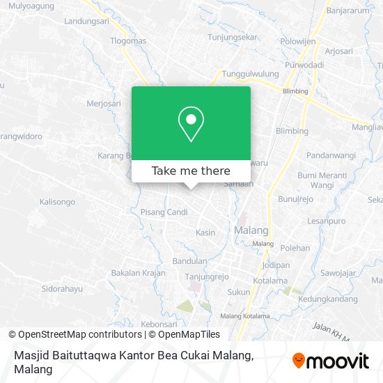 Masjid Baituttaqwa Kantor Bea Cukai Malang map