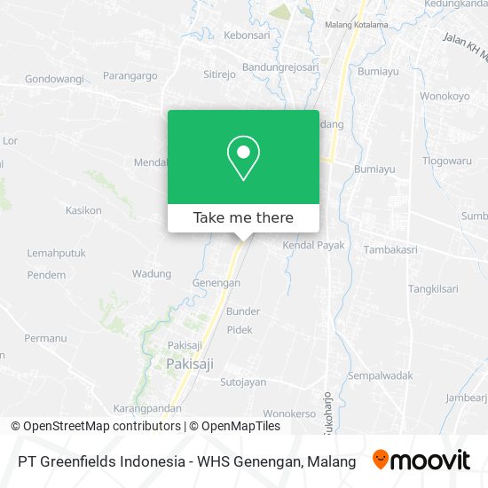 PT Greenfields Indonesia - WHS Genengan map