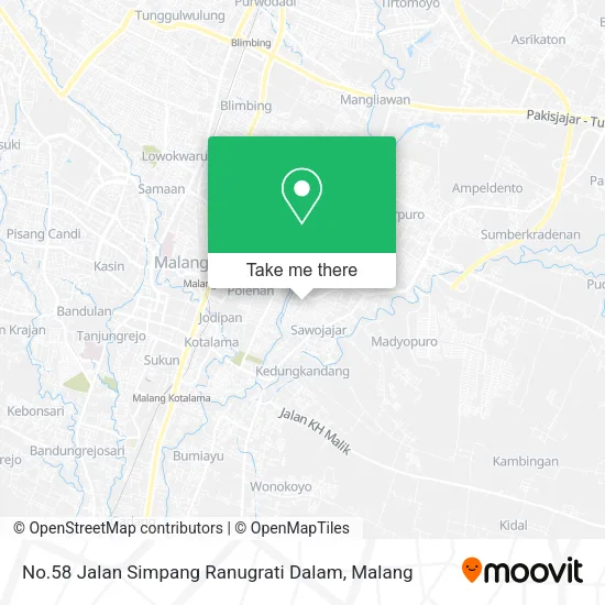 No.58 Jalan Simpang Ranugrati Dalam map