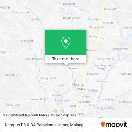 Kampus D3 & D4 Pariwisata Unmer map