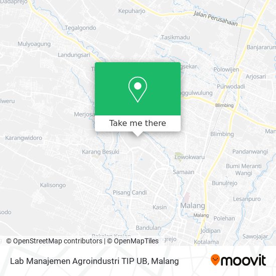 Lab Manajemen Agroindustri TIP UB map