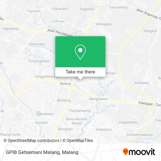 GPIB Getsemani Malang map