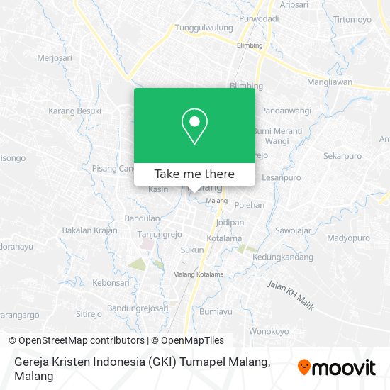 Gereja Kristen Indonesia (GKI) Tumapel Malang map