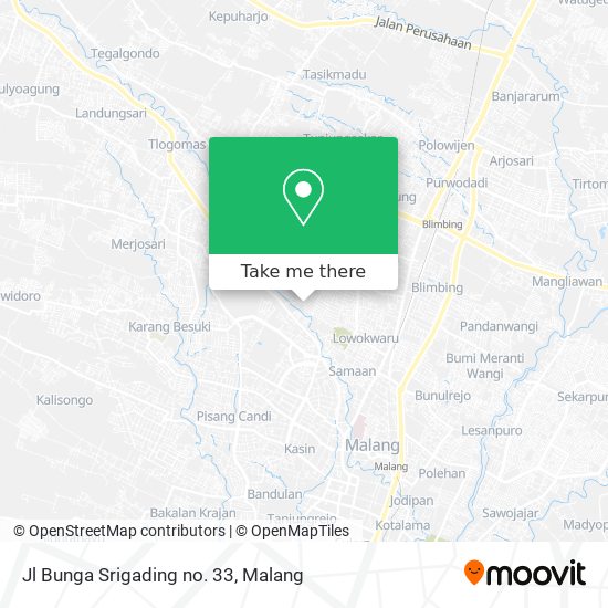 Jl Bunga Srigading no. 33 map