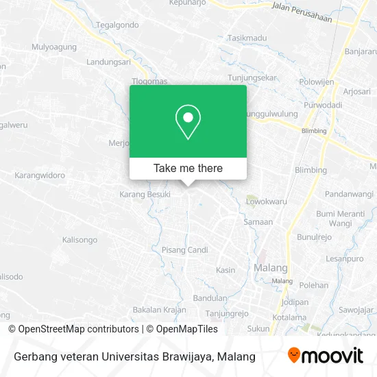 Gerbang veteran Universitas Brawijaya map